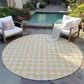 Dalyn Rug Company Marlo 6" Round Gold Indoor/Outdoor Area Rug, , large