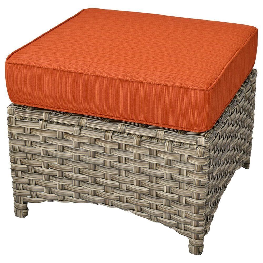 HOMLUX 5-Piece Patio Conversation Set with Two Ottomans in Orange Red, , large