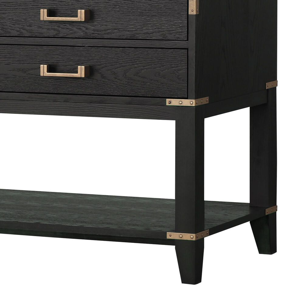 Lexora Home Norwalk 80&quot; Double Bathroom Vanity in Black Oak with White Quartz Top and Rectangular Sinks, , large