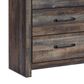 Ashley Drystan 5 Drawer Chest in Brown Rustic, , large