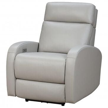 Barcalounger Levi Leather Power Recliner with Power Headrest in Bentley Dove, , large