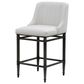 Armen Living Marvin Counter Height Stool with Ivory Upholstery in Antique Pewter, , large