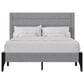 Richlands Furniture Maryhill Queen Platform Bed with Light Gray Upholstery in Black, , large