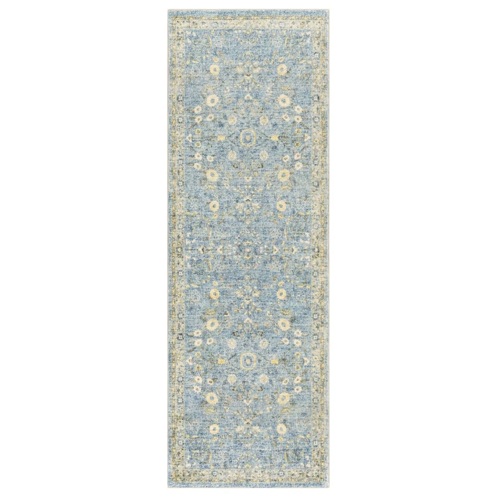 Surya Erin ERN-2311 2"6" x 7"6" Denim, Butter, Cream and Gray Runner, , large