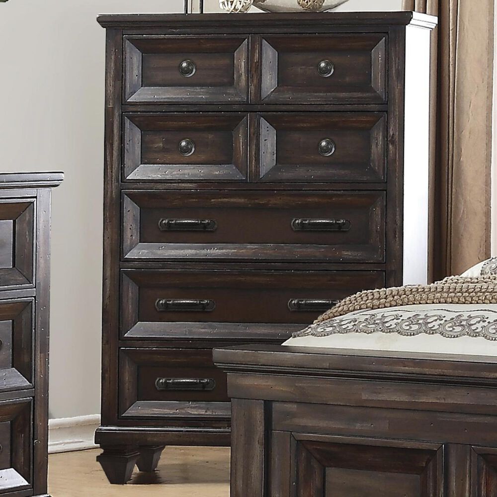 New Heritage Design Sevilla 5 Drawer Chest in Walnut, , large