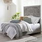 Urban Home Boho Chic Queen Platform Bed in Washed White, , large
