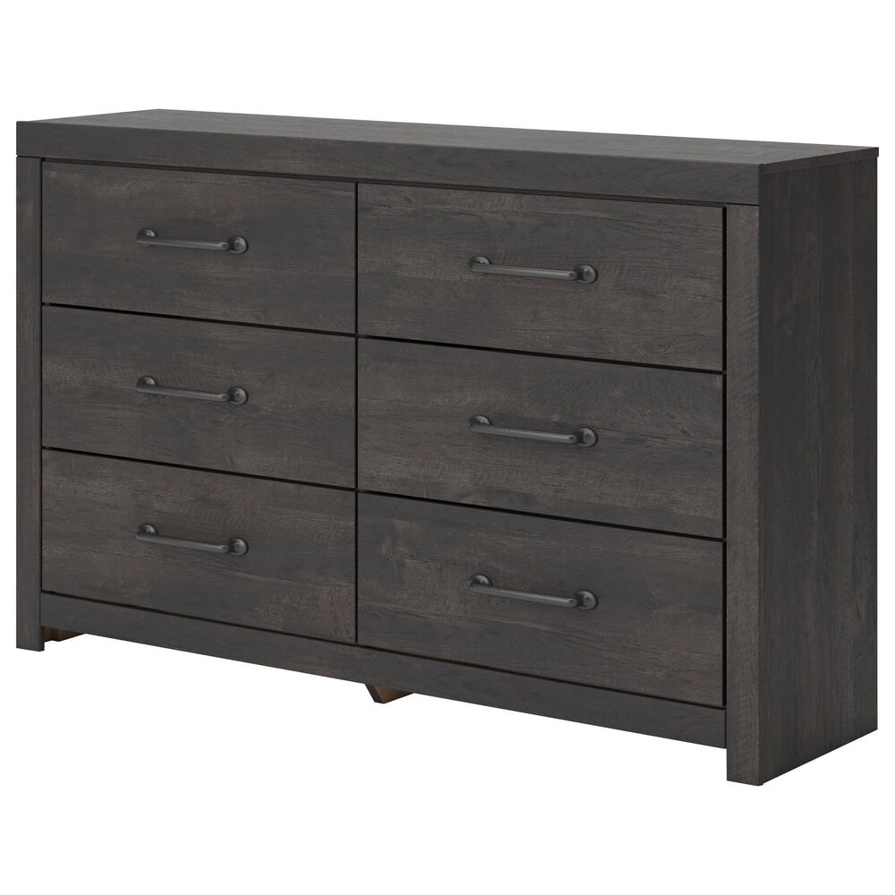 Ashley Hollivern 6-Drawer Dresser in Dark Gray, , large
