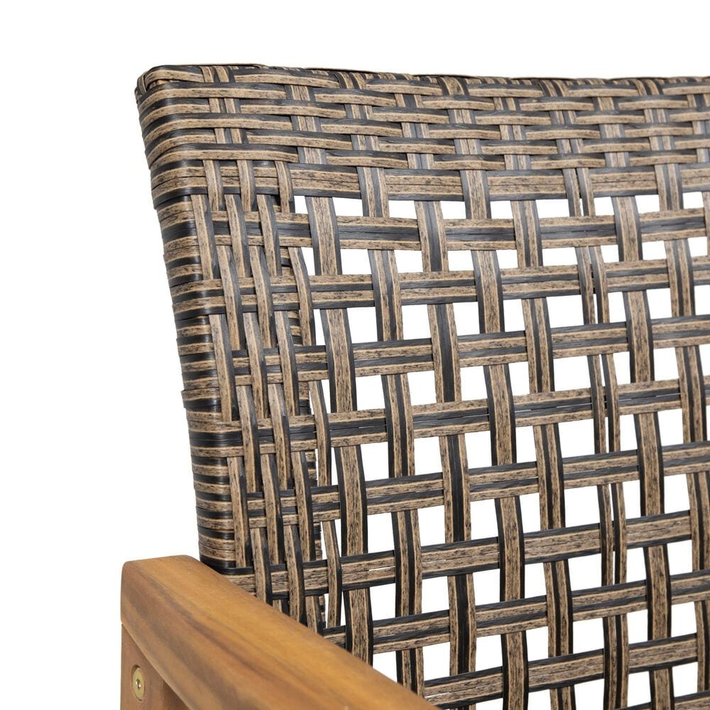 Hearth and Haven Hampton Outdoor Dining Chair in Brown (Set of 2), , large