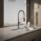 Kohler Tournant Semi-Professional Kitchen Sink Faucet in with Three-Function Sprayhead Vibrant Titanium, , large