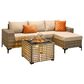 HOMLUX 5-Piece Modular Rattan Outdoor Patio Furniture Set in Beige, , large