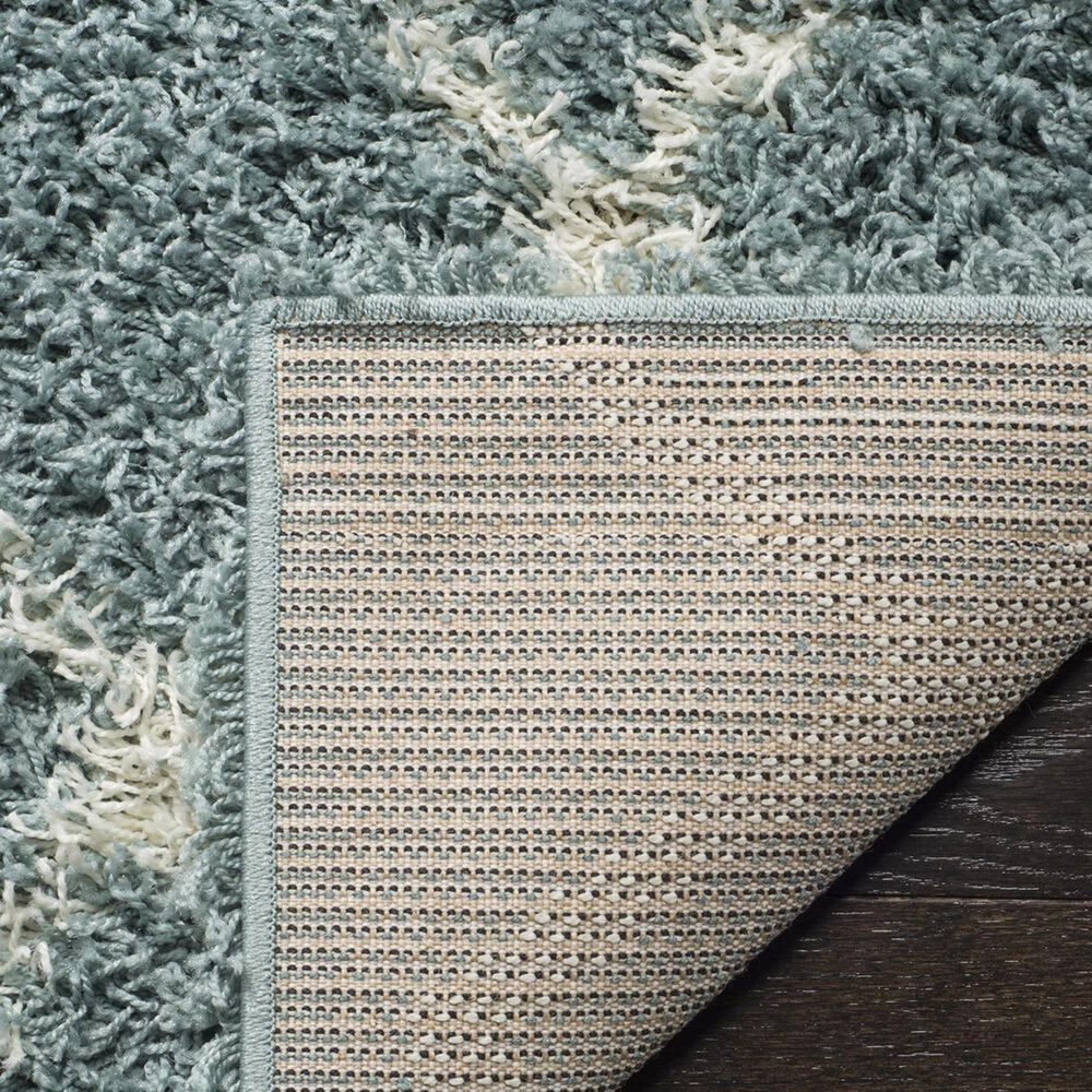 Safavieh Dallas Shag SGD258C-3 3&#39; x 5&#39; Seafoam/Ivory Area Rug, , large