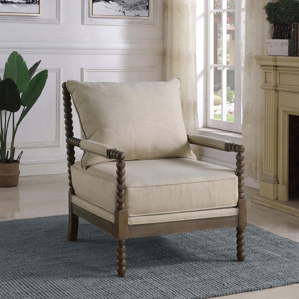 Hearth and Haven Accent Armchair in Beige, , large