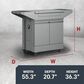 Tytus Anaheim and Emberwood 4-Burner Gas Grill and Grill Prep Cart in Gunmetal Gray, , large