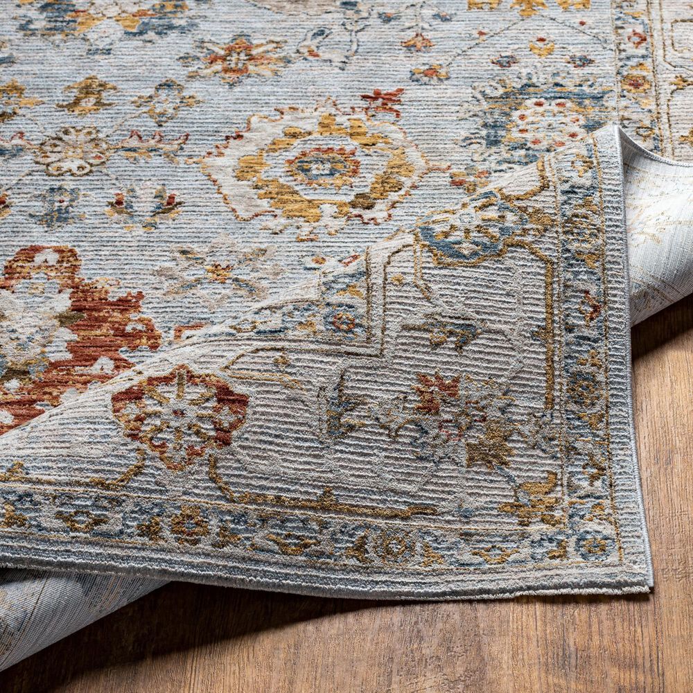Surya Reina REN-2306 Light Gray, Cream, Denim, Rust, Mustard and Olive 2&#39;7&quot; x 3&#39;11&quot; Area Rug, , large