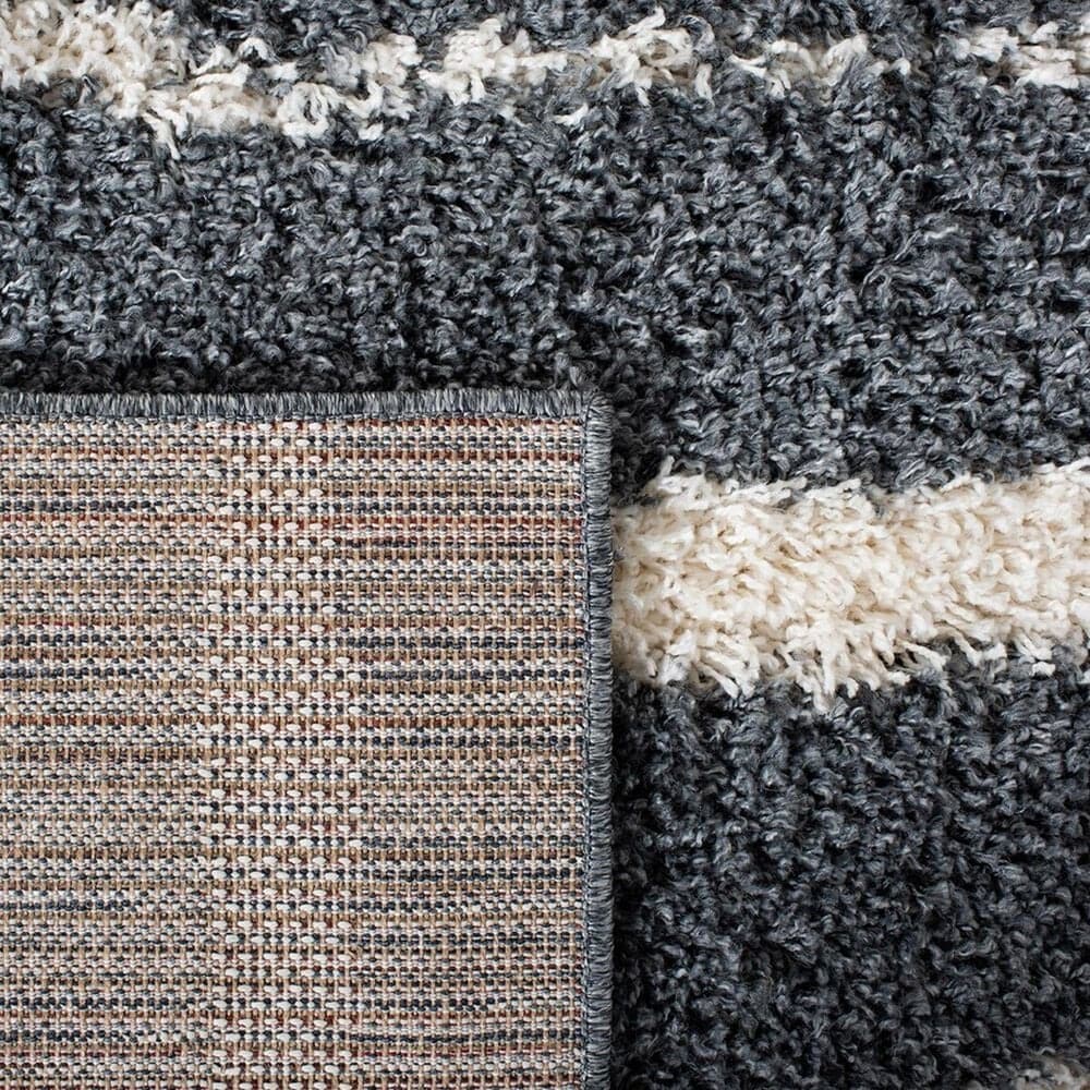 Safavieh Venus Shag 2&#39;7&quot; Square Dark Grey and Ivory Area Rug, , large