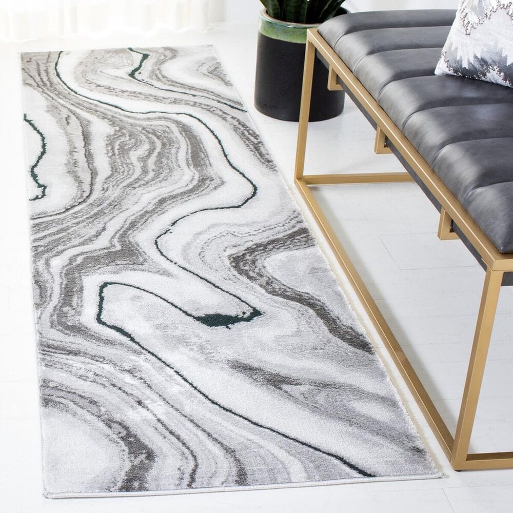 Safavieh Craft CFT819Y 2&#39;3&quot; x 6&#39; Grey and Green Runner, , large