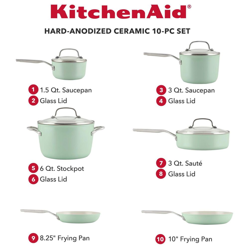 Kitchenaid KA HA Ceramic 10pc Pistachio, , large
