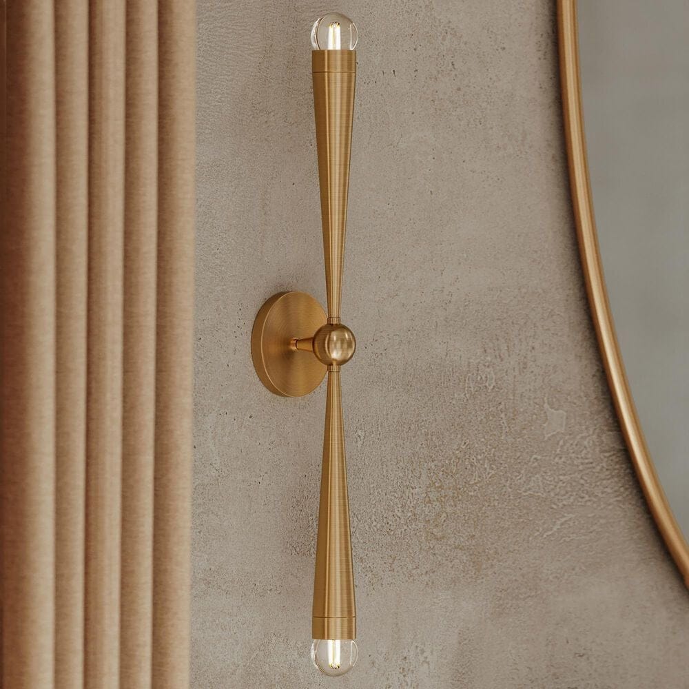Troy Lighting Keanu 2-Light Wall Sconce in Patina Brass, , large