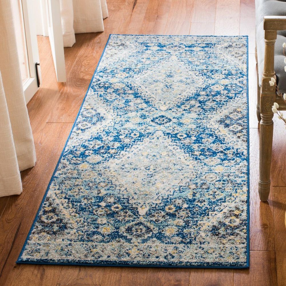 Safavieh Madison MAD616N 2&#39;3&quot; x 6&#39; Navy and Creme Runner, , large