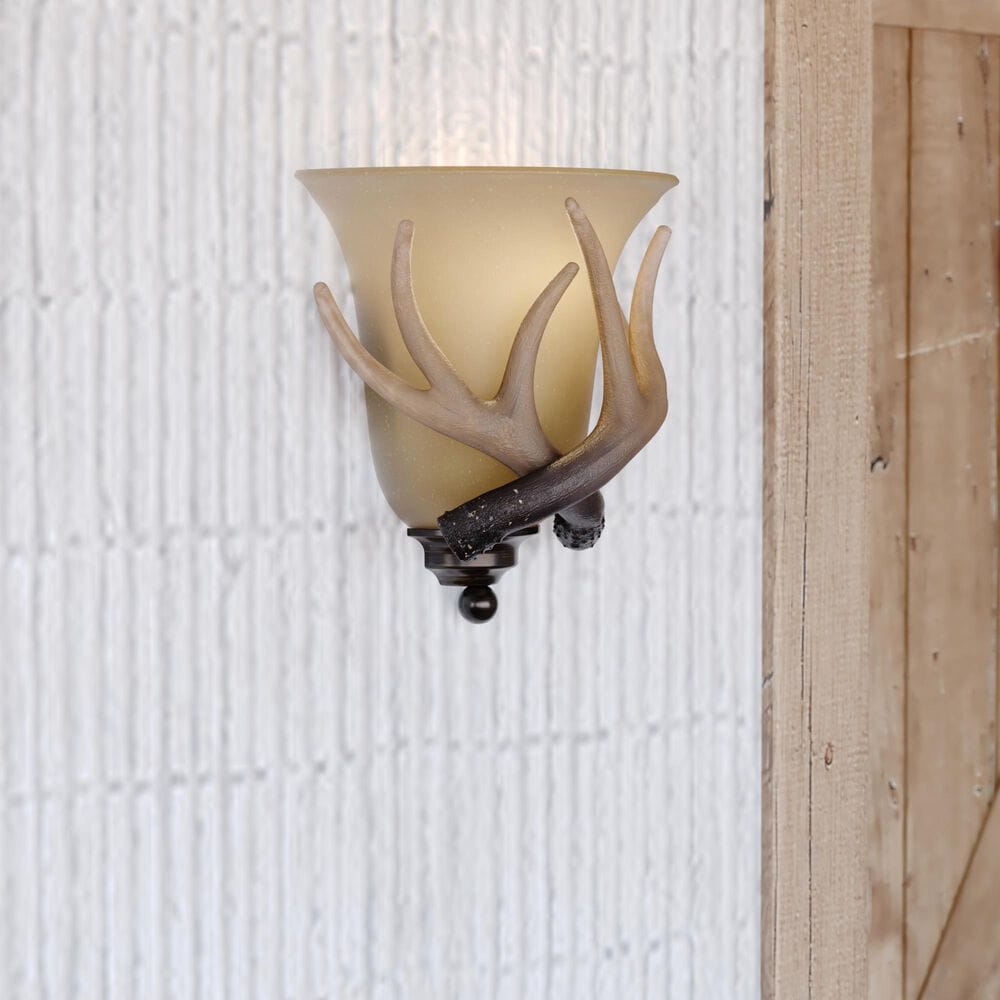 Vaxcel Yoho 10" 1-Light Wall Sconce in Black Walnut, , large