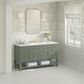 James Martin Vanities Breckenridge 60" Single Bathroom Vanity in Smokey Celadon with 3 cm White Zeus Quartz Top and Rectangular Sink, , large