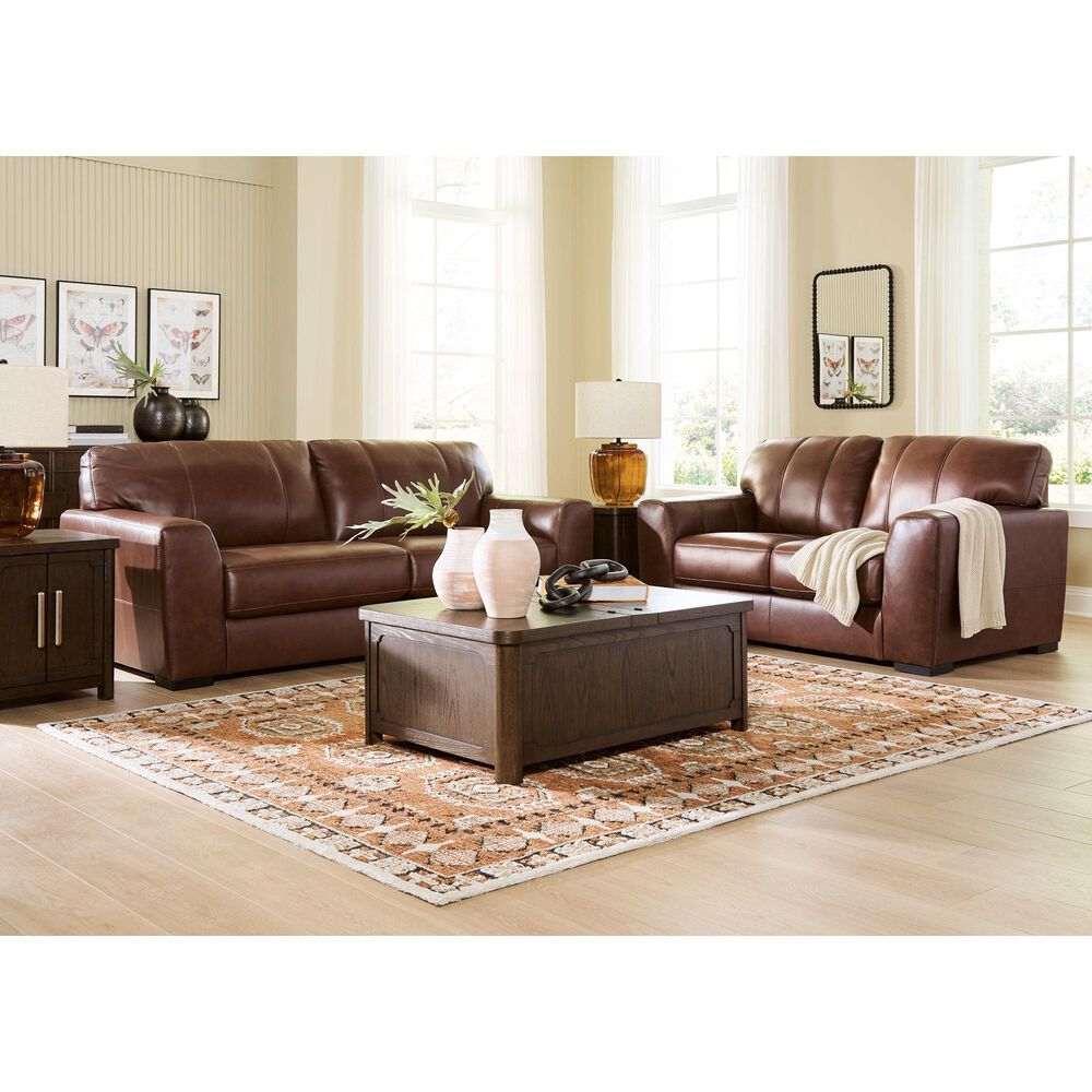 Ashley Brogliano Stationary Sofa and Loveseat Set in Canyon, , large