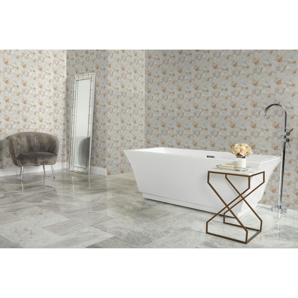 Dal-Tile Gamma Bella 13&#39;&#39; X 13&#39;&#39; PEBBLE Natural Stone Mosaic Sheet, , large