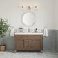 James Martin Vanities Chicago 48" Single Bathroom Vanity in Whitewashed Walnut with Single Hole 3 cm White Zeus Quartz Top and Rectangular Sink, , large