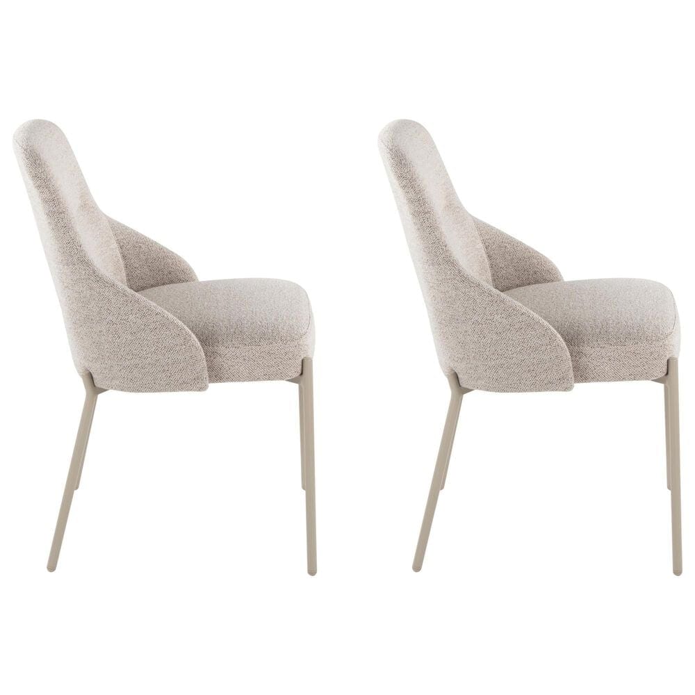 Lumisource York Side Chair with Oatmeal Upholstered in Latte (Set of 2), , large