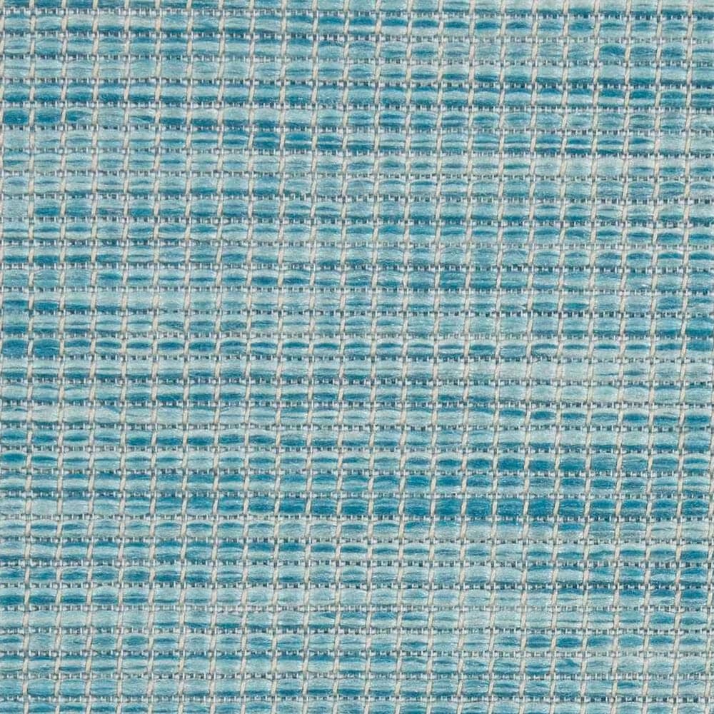 Nourison Positano 6&#39; x 9&#39; Aqua Indoor/Outdoor Area Rug, , large