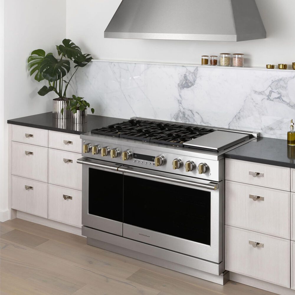 Monogram 48&quot; All Gas Professional Range with 6 Burners and Griddle in Stainless Steel, , large