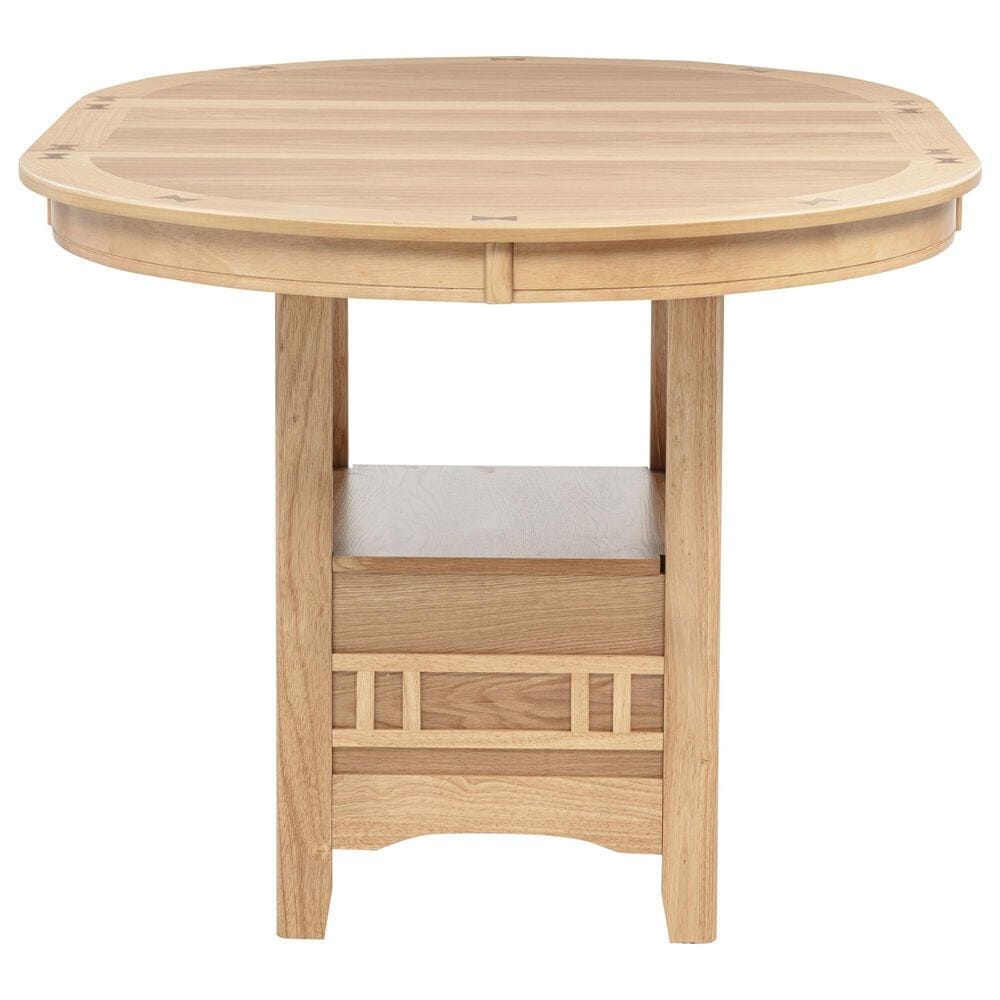 Coaster Lavon Extendable Counter Height Dining Table in Light Oak - Table Only, , large