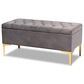 Baxton Studio Valere Storage Ottoman in Grey, , large