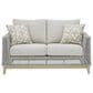 Ashley Seton Creek Stationary Patio Loveseat in Gray, , large