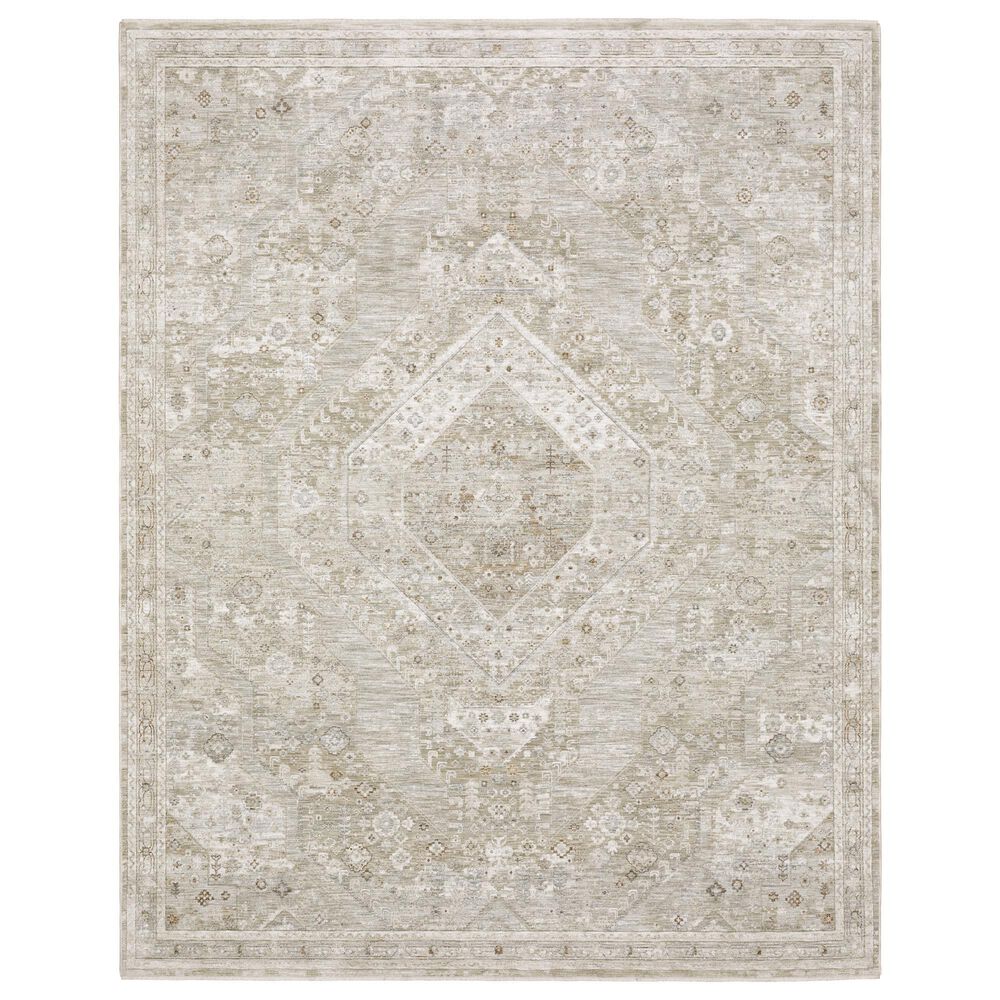 Oriental Weavers Avalon Beige and Ivory 7"10" x 10"2" Area Rug, , large