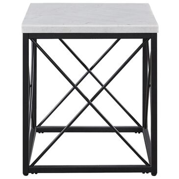 Crystal City Skyler End Table in White, , large