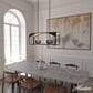 Hunter Dukestown 8-Light Linear Chandelier in Natural Iron and Gold Leaf, , large