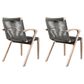 Armen Living Brielle Outdoor Dining Chair with Charcoal Rope in Light Eucalyptus (Set of 2), , large
