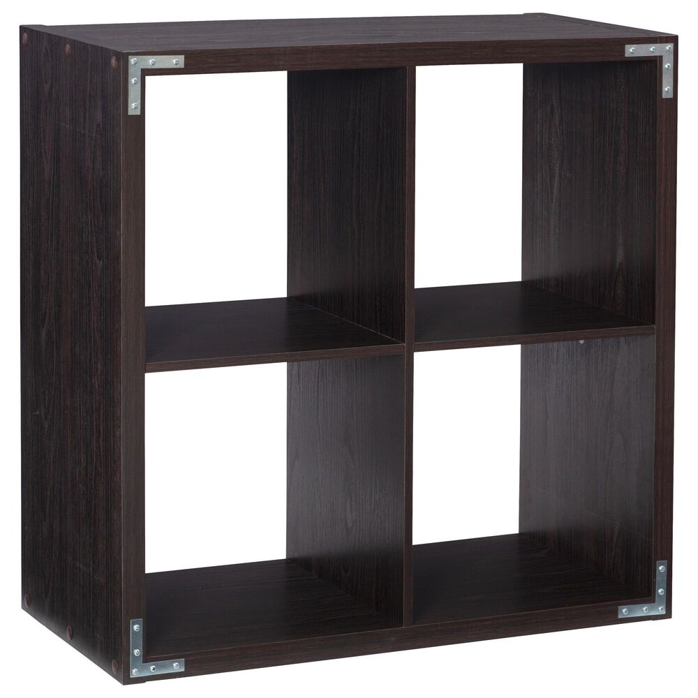 Linon Home Decor Galli 4-Shelf Bookcase in Espresso, , large