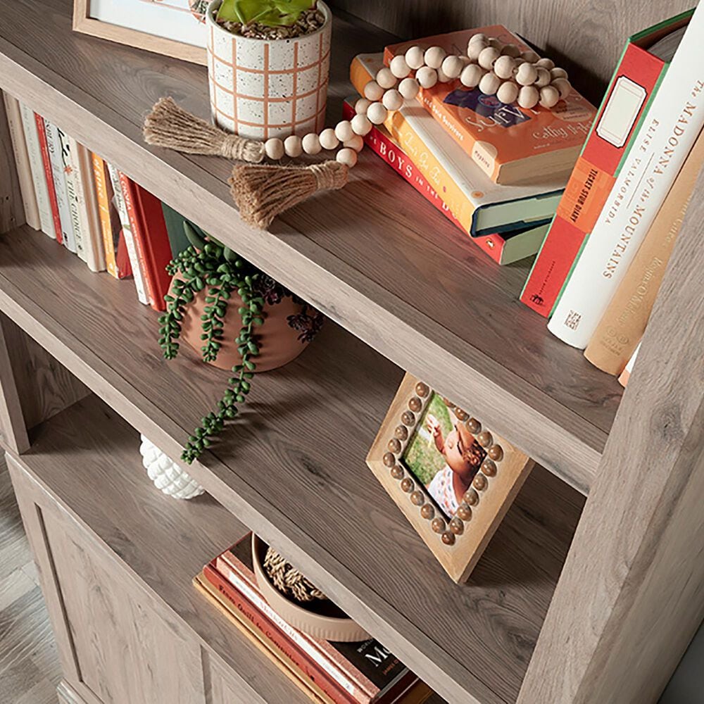 Sauder Select 5-Shelf Bookcase with Door in Laurel Oak, , large