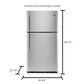Maytag 21 Cu. Ft. 33-Inch Wide Top Freezer Refrigerator with EvenAir Cooling Tower Stainless Steel, , large