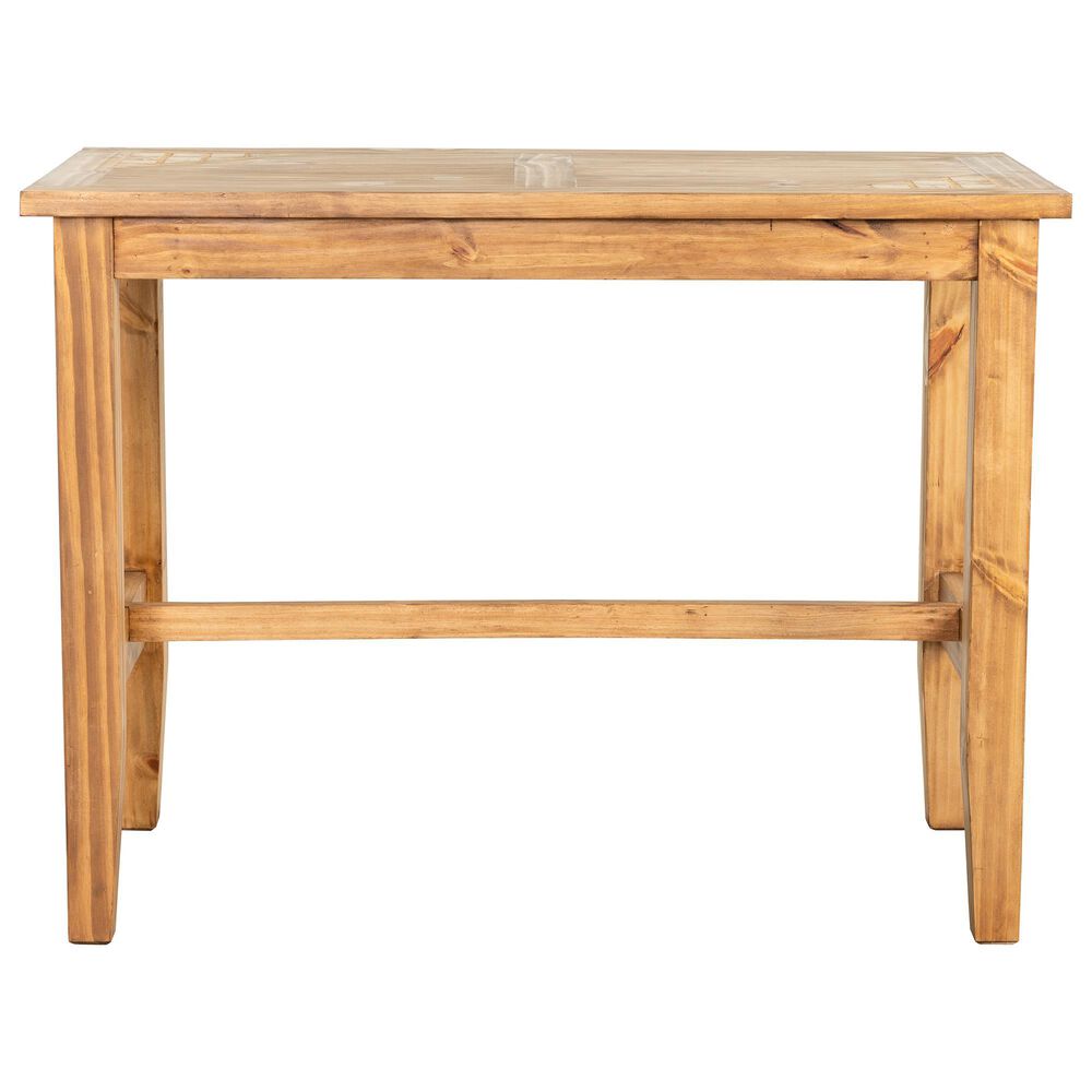 Santa Fe Rustic Rustic Furniture Counter Height Table in Light Wax - Table Only, , large