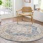 Surya Chicago CHG2309 6"7" Round Blue, Light Beige, Mustard, Slate, Burnt Orange, Light Grey Area Rug, , large