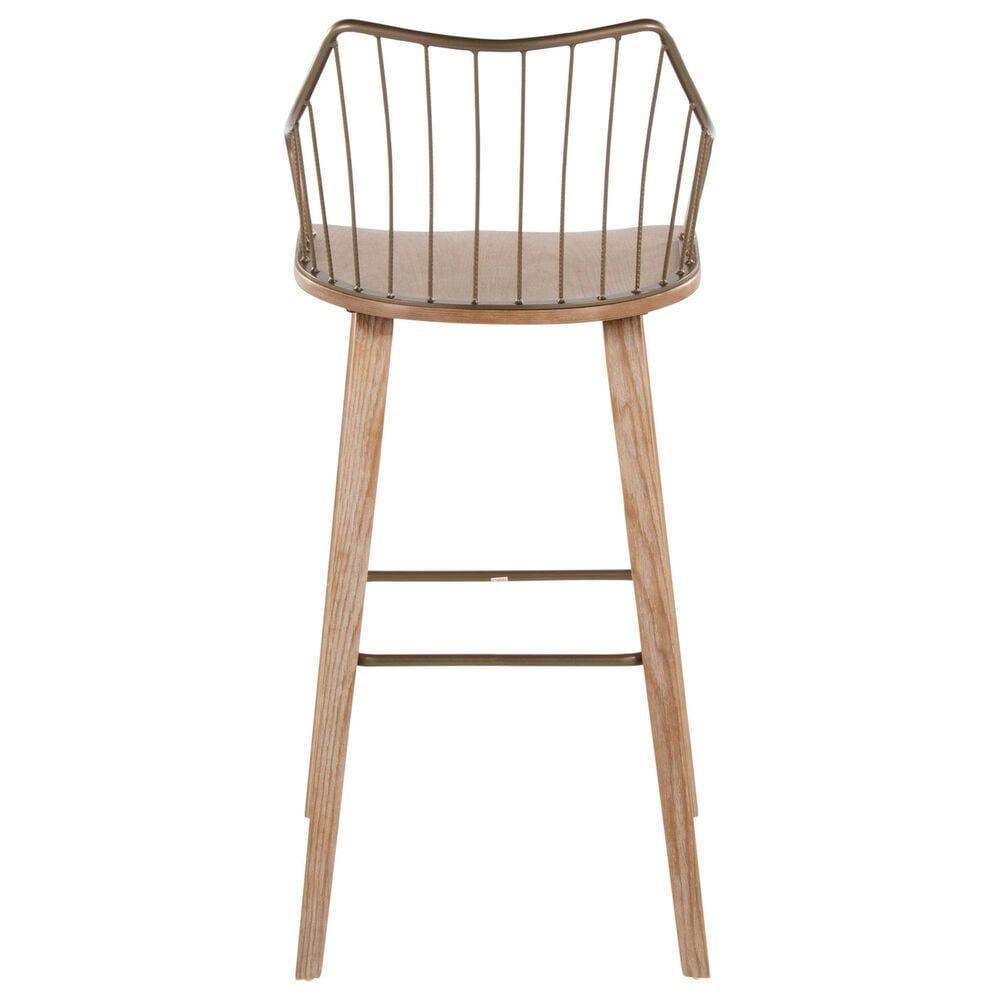 Lumisource Winston Barstool in Whitewashed and Antique Copper, , large