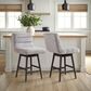 Armen Living Elias Swivel Counter Stool in Gray Oak, , large