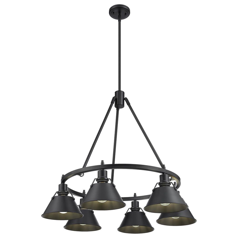 Golden Lighting Orwell 6-Light Chandelier in Matte Black, , large