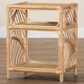 Baxton Studio Baara 2-Shelf Nightstand in Natural Brown, , large