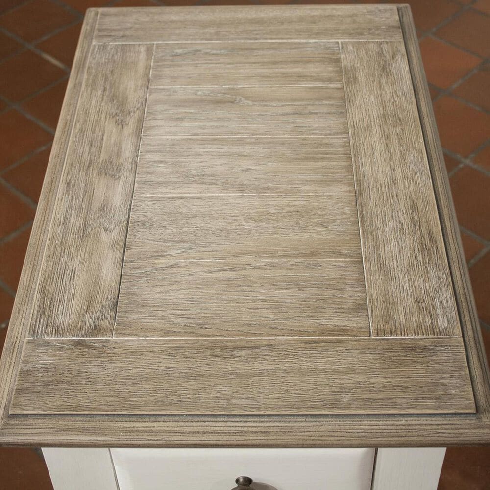 Riverside Furniture Myra 1-Drawer Side Table in Natural and Paperwhite, , large