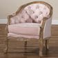 Baxton Studio Genevieve Arm Chair in Light Pink, , large