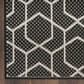 Nourison Horizon HOZ01 Black 6" x 9" Indoor/Outdoor Area Rug, , large